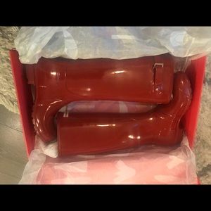 Hunter Red Rainboots size 10